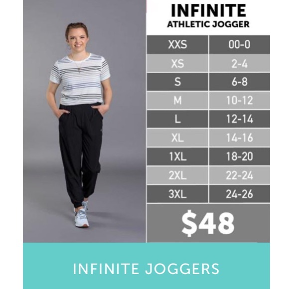 LuLaRoe NAVY BLUE Infinite Joggers 3X - Picture 3 of 3